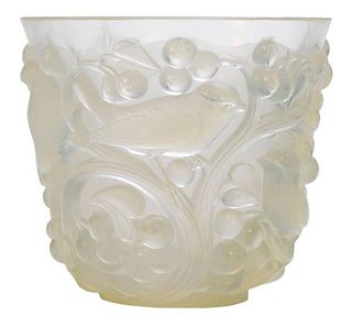 Lalique Frosted Avallon Vase