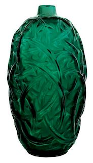 Fine Lalique Emerald Green Glass
