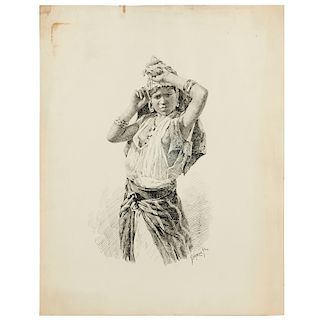 Gaetano Capone, Jr., pen & ink drawing