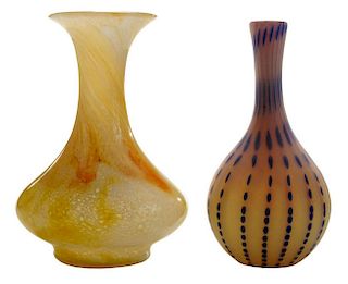 Two Art Glass Vases