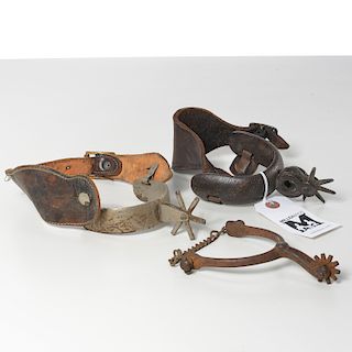 (3) Antique Western & Mexican spurs