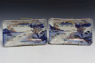 A Pair of Japanese Porcelain Dishes