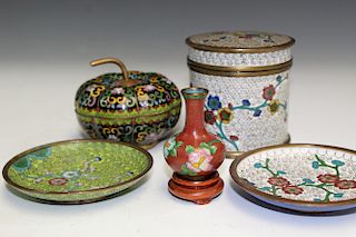 A Group Of Chinese Cloisonne Items.