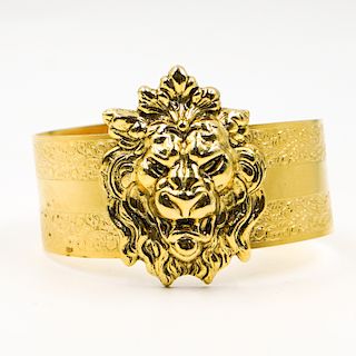 Lion Head Cuff Bracelet