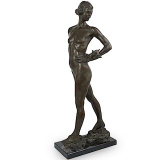 Nilda Comas (American) Bronze Nude Sculpture