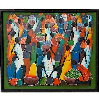 Jean Jacques Guillaume (Haitian, 20th Century) Acrylic Painting