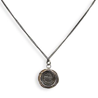 Pyrrha Sterling Silver Crest Necklace