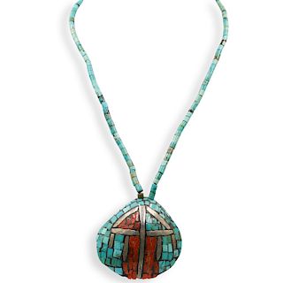 Native American Shell and Turquoise Necklace
