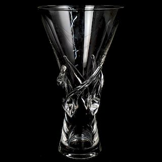 Steuben Crystal Spiral Vase