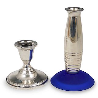 (2 Pc) Silver Plated Candle Holders