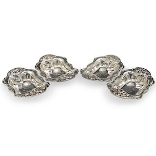 (4 Pc) Set Sterling Silver Nut Dishes