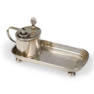 Sterling Silver Lighter and Tray
