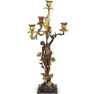 Art Nouveau Gilded Bronze Candelabra