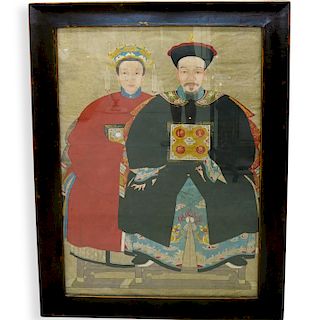 Large Chinese Rice Paper Painting