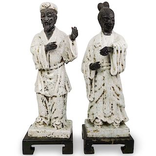 Chinese Ceramic Crackle Glaze Figures