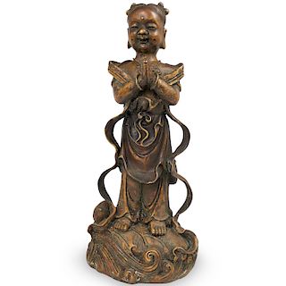 Chinese Bronze Child Statue