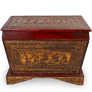 Thai Jeweled Covered Lacquer Box