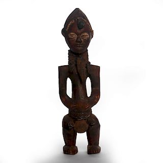 AFRICAN TRADITIONAL TRIBAL SENUFO WOODEN SCULPTURE