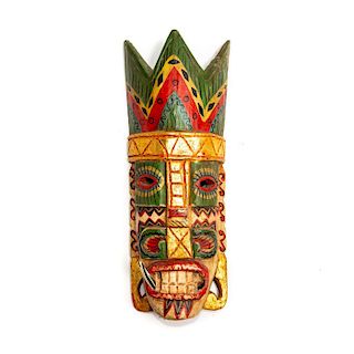 LARGE INDONESIAN TRADITIONAL WOODEN WALL MASK