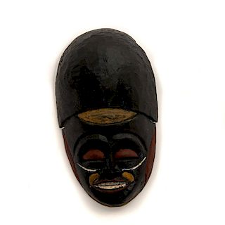VINTAGE AFRICAN TRIBAL WOODEN WALL MASK