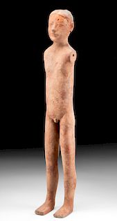 Chinese Han Dynasty Terracotta Guardian Figure