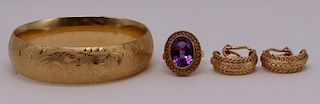 JEWELRY. Assorted 18kt and 14kt Gold Jewelry Group
