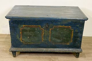 Paint Decorated Blanket Chest on Feet