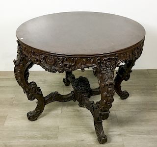 Carved Rococo Style Table