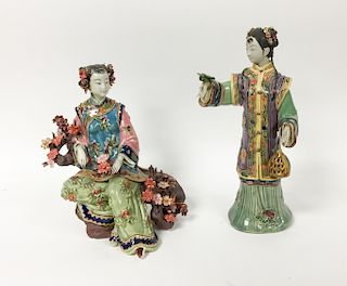 2 Chinese Pottery Figurines