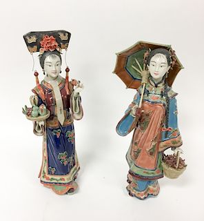2 Chinese Pottery Figurines