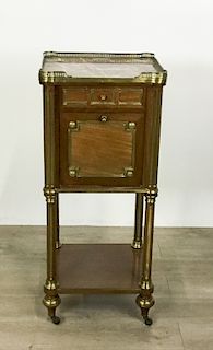 Marble Top Smoking Stand With Gallery