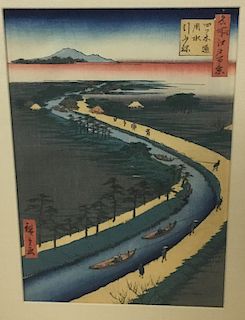 Hiroshige Woodblock Print 100 Famous Views of Edo