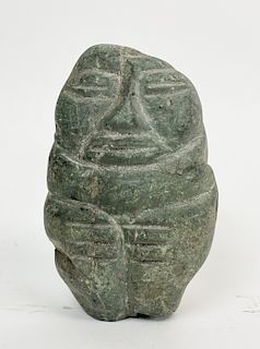 Pre-Columbian Style Carved Jade Figure