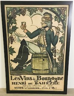 French Wine Advertising Poster