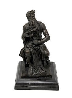 'Mose di Michelangelo' Signed Bronze