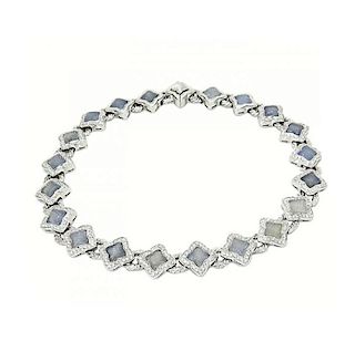 David Yurman 18K White Gold Diamond Necklace