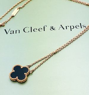 Van Cleef & Arpels 18k Vintage Alhambra PendantNecklace
