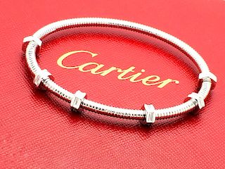 Cartier Ecrou De Diamond 8k White Gold Bracelet