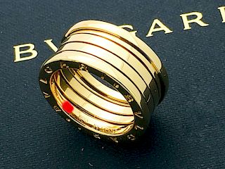 BVLGARI B. ZERO FOUR-BAND 1 RING 18K GOLD SIZE 57   8