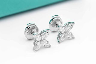 Tiffany & Co 1.14ct Diamond Medium Platinum Earrings