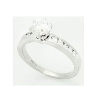 Tiffany & Co Platinum 0.82 Carat VS1 E Engagement Ring
