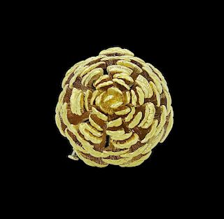 Tiffany & Co. 18k Yellow Gold Pine Cone Pin Brooch