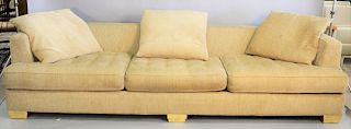 Larry Laslo directional three cushion sofa, ht. 28 in., lg. 121 in.
