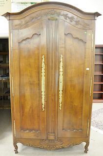 Louis XV style two door armoire, ht. 96 in., wd. 51 in.