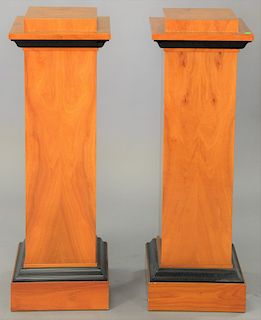 Pair of pedestals. ht. 40 in., top: 9 1/2" x 9 1/2".