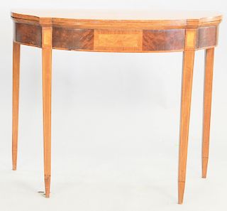 Custom mahogany Federal Style game table, ht. 29 1/2 in., wd. 36 in.