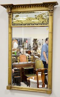 Federal two Part gilt mirror. 49" x 27".