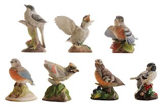 Seven Boehm Porcelain Bird Figures