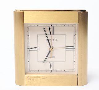 Tiffany & Co. Brass Desk / Alarm Clock Vintage