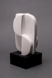Modern Plaster Sculpture Geometric Abstract Form